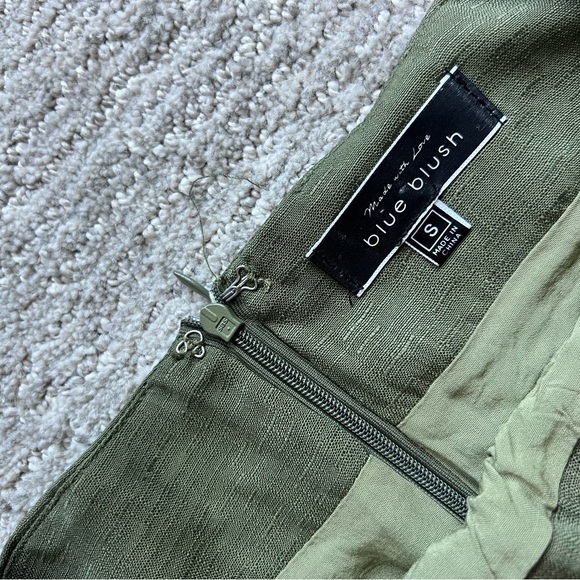 Army Green Ruffled Mini Skirt Set - Picture 3 of 3